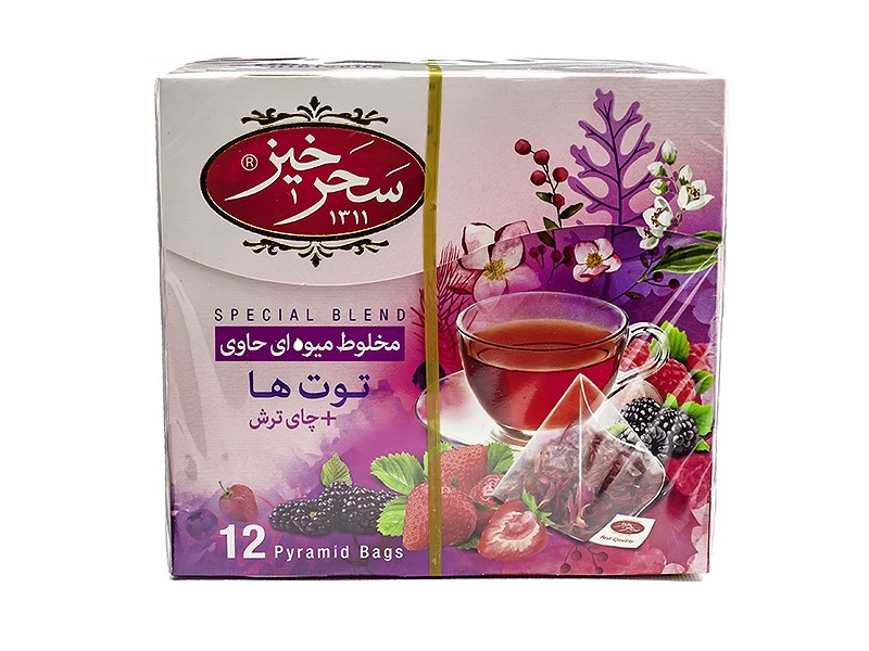 دمنوش مخلوط انواع توت ها 12 عددی سحرخیز - دمنوش مخلوط انواع توت ها 12 عددی سحرخیز